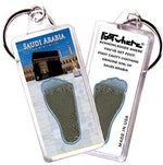 Load image into Gallery viewer, Saudi Arabia FootWhere® Souvenir Key Chain. Made in USA-FootWhere® Souvenirs