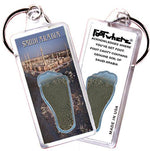 Load image into Gallery viewer, Saudi Arabia FootWhere® Souvenir Keychains. 6 Piece Set. Made in USA - FootWhere® Souvenir Shop