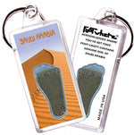 Load image into Gallery viewer, Saudi Arabia FootWhere® Souvenir Keychains. 6 Piece Set. Made in USA - FootWhere® Souvenir Shop