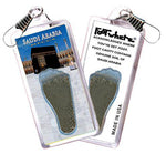 Load image into Gallery viewer, Saudi Arabia FootWhere® Souvenir Zipper-Pull. Made in USA-FootWhere® Souvenirs