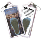 Load image into Gallery viewer, Saudi Arabia FootWhere® Souvenir Zipper-Pull. Made in USA-FootWhere® Souvenirs
