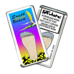 Load image into Gallery viewer, South Beach Miami FootWhere® Souvenir Fridge Magnets. 6 Piece Set. Made in USA - FootWhere® Souvenir Shop