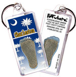 Load image into Gallery viewer, Charleston, SC FootWhere® Souvenir Keychains. 6 Piece Set. Made in USA-FootWhere® Souvenirs