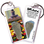 Load image into Gallery viewer, Charleston, SC FootWhere® Souvenir Keychains. 6 Piece Set. Made in USA-FootWhere® Souvenirs
