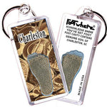 Load image into Gallery viewer, Charleston, SC FootWhere® Souvenir Key Chain. Made in USA-FootWhere® Souvenirs