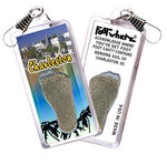 Load image into Gallery viewer, Charleston, SC FootWhere® Souvenir Zipper-Pulls. 6 Piece Set. Made in USA-FootWhere® Souvenirs