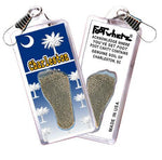 Load image into Gallery viewer, Charleston, SC FootWhere® Souvenir Zipper-Pulls. 6 Piece Set. Made in USA-FootWhere® Souvenirs