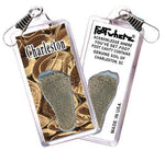 Load image into Gallery viewer, Charleston, SC FootWhere® Souvenir Zipper-Pull. Made in USA-FootWhere® Souvenirs