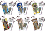 Load image into Gallery viewer, Charleston, SC FootWhere® Souvenir Keychains. 6 Piece Set. Made in USA-FootWhere® Souvenirs