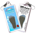 Load image into Gallery viewer, Seattle FootWhere® Souvenir Zipper-Pulls. 6 Piece Set. Made in USA - FootWhere® Souvenir Shop