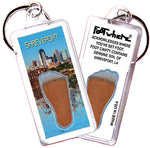 Load image into Gallery viewer, Shreveport FootWhere® Souvenir Keychain. 72 pieces / 6 assorted styles.