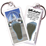 Load image into Gallery viewer, St. Louis FootWhere® Souvenir Keychain. 72 pieces / 6 assorted styles.-FootWhere® Souvenirs