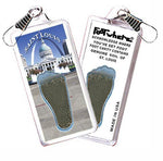 Load image into Gallery viewer, St. Louis FootWhere® Souvenir Zipper-Pull. Made in USA-FootWhere® Souvenirs