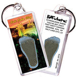 Load image into Gallery viewer, Salt Lake City FootWhere® Souvenir Keychains. 6 Piece Set. Made in USA - FootWhere® Souvenir Shop