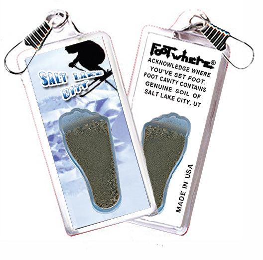 Salt Lake City FootWhere® Souvenir Zipper-Pulls. 6 Piece Set. Made in USA - FootWhere® Souvenir Shop