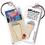Load image into Gallery viewer, South Padre Island FootWhere® Souvenir Keychain. 72 pieces/6 assorted styles.