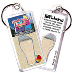 Load image into Gallery viewer, South Padre Island FootWhere® Souvenir Keychain. Made in USA-FootWhere® Souvenirs
