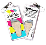 Load image into Gallery viewer, South Padre Island FootWhere® Souvenir Zipper-Pull. Made in USA-FootWhere® Souvenirs