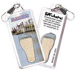 Load image into Gallery viewer, St. Augustine FootWhere® Souvenir Zipper-Pull. 72 pieces / 6 assorted styles.