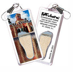 Load image into Gallery viewer, St. Croix, U.S.V.I. FootWhere® Souvenir Zipper-Pull. 72 pieces/6 assorted styles.-FootWhere® Souvenirs