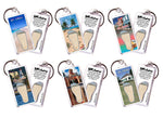 Load image into Gallery viewer, St. Croix FootWhere® Souvenir Keychains. 6 Piece Set. Made in USA - FootWhere® Souvenir Shop