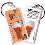 Load image into Gallery viewer, St. George, UT FootWhere® Souvenir Keychain. Made in USA-FootWhere® Souvenirs