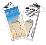 Load image into Gallery viewer, St. John, V.I. FootWhere® Souvenir Zipper-Pull. 72 pieces/6 assorted styles.-FootWhere® Souvenirs