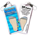 Load image into Gallery viewer, Sint Maarten FootWhere® Souvenir Zipper-Pull. Made in USA-FootWhere® Souvenirs