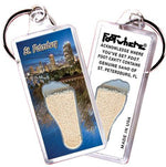 Load image into Gallery viewer, St. Petersburg, FL FootWhere® Souvenir Keychains. 6 Piece Set. Made in USA - FootWhere® Souvenir Shop