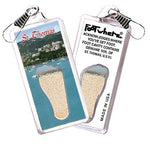 Load image into Gallery viewer, St. Thomas FootWhere® Souvenir Zipper-Pulls. 6 Piece Set. Made in USA - FootWhere® Souvenir Shop