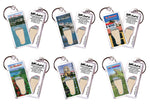 Load image into Gallery viewer, St. Thomas FootWhere® Souvenir Keychains. 6 Piece Set. Made in USA - FootWhere® Souvenir Shop