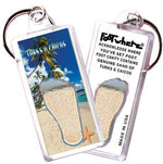 Load image into Gallery viewer, Turks & Caicos FootWhere® Souvenir Keychain. 72 pieces/ 6 assorted styles.-FootWhere® Souvenirs