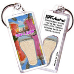 Load image into Gallery viewer, Turks & Caicos FootWhere® Souvenir Keychain. Made in USA-FootWhere® Souvenirs