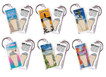 Load image into Gallery viewer, Turks & Caicos FootWhere® Souvenir Keychains. 6 Piece Set. Made in USA - FootWhere® Souvenir Shop