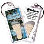 Load image into Gallery viewer, Tybee Island FootWhere® Souvenir Keychains. 6 Piece Set. Made in USA - FootWhere® Souvenir Shop