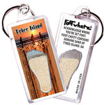 Load image into Gallery viewer, Tybee Island FootWhere® Souvenir Keychains. 6 Piece Set. Made in USA - FootWhere® Souvenir Shop