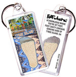 Load image into Gallery viewer, Tybee Island FootWhere® Souvenir Keychains. 6 Piece Set. Made in USA - FootWhere® Souvenir Shop