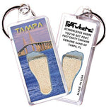 Load image into Gallery viewer, Tampa FootWhere® Souvenir Keychain. Made in USA-FootWhere® Souvenirs