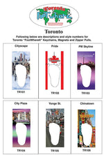 Load image into Gallery viewer, Toronto FootWhere® Souvenir Zipper-Pull. Made in USA-FootWhere® Souvenirs
