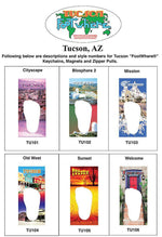Load image into Gallery viewer, Tucson FootWhere® Souvenir Zipper-Pull. Made in USA-FootWhere® Souvenirs