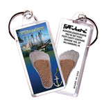 Load image into Gallery viewer, Williamsburg, VA FootWhere® Souvenir Key Chain. 72 pieces/6 assorted styles.