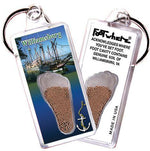 Load image into Gallery viewer, Williamsburg, VA FootWhere® Souvenir Key Chain. Made in USA-FootWhere® Souvenirs