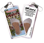 Load image into Gallery viewer, Williamsburg, VA FootWhere® Souvenir Zipper-Pull. 72 pieces/6 assorted styles.