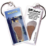 Load image into Gallery viewer, Wichita, KS FootWhere® Souvenir Key Chain. Made in USA-FootWhere® Souvenirs