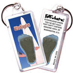 Load image into Gallery viewer, Washington, D.C. FootWhere® Souvenir Keychain. Made in USA-FootWhere® Souvenirs