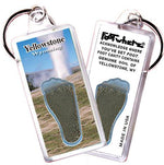 Load image into Gallery viewer, Yellowstone FootWhere® Souvenir Keychains. 6 Piece Set. Made in USA - FootWhere® Souvenir Shop