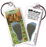 Load image into Gallery viewer, Yellowstone, WY FootWhere® Souvenir Keychain. 72 pieces/6 assorted styles.-FootWhere® Souvenirs