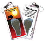 Load image into Gallery viewer, Yellowstone, WY FootWhere® Souvenir Zipper-Pull. Made in USA-FootWhere® Souvenirs