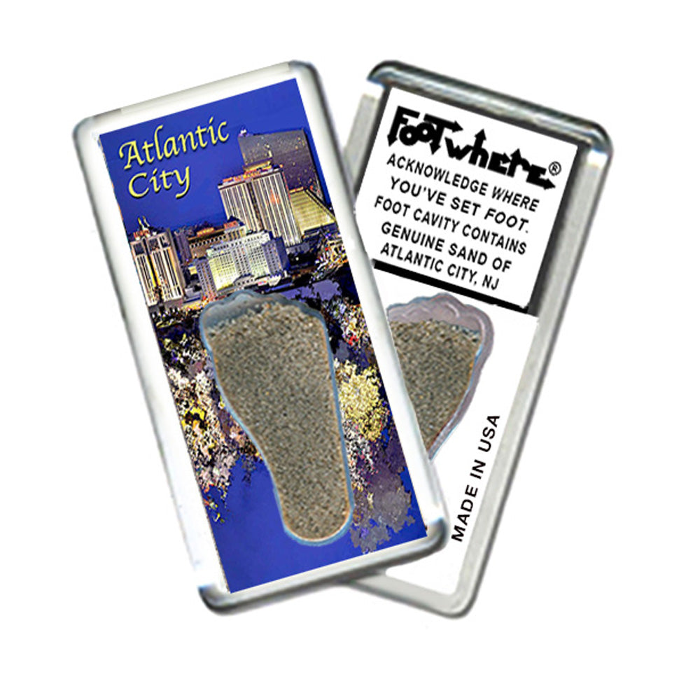 Atlantic City FootWhere® Souvenir Magnet. 72 pieces/ 6 assorted styles.