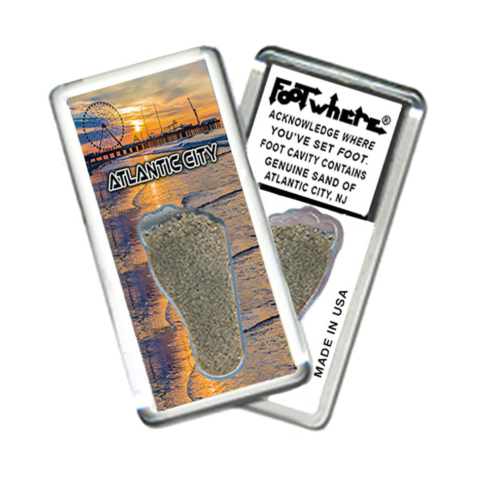 Atlantic City FootWhere® Souvenir Magnet. 72 pieces/ 6 assorted styles.